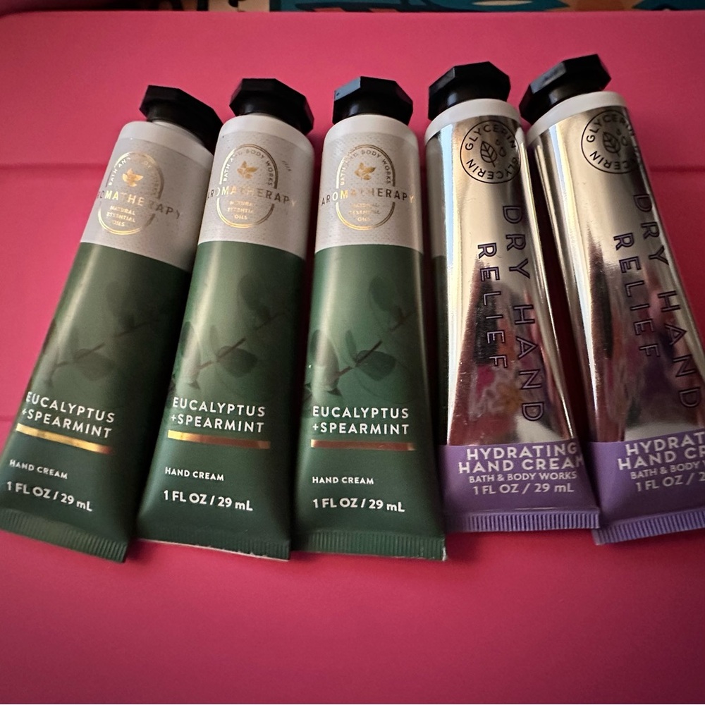 Bath & Body Works Eucalyptus Spearmint and Hydrating Hand Cream LOT OF FIVE